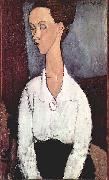 Amedeo Modigliani Portrat der Lunia Czechowska mit weiber Bluse oil painting reproduction
